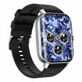F12 2,02-inch gebogen scherm Smart horloge met encoder Bluetooth bellen Smart armband met gezondheidsmonitoring - Zilver / Zwart