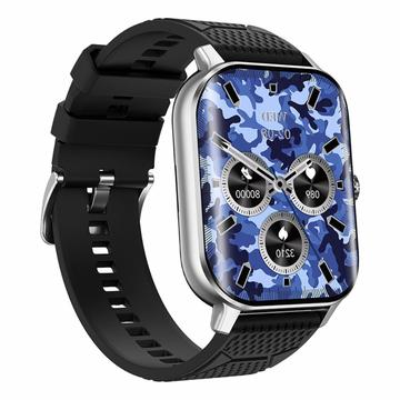 F12 2,02-inch gebogen scherm Smart horloge met encoder Bluetooth bellen Smart armband met gezondheidsmonitoring