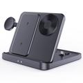 F16S 3-in-1 opvouwbaar draadloos oplaadstation voor Samsung Galaxy-toestellen - 15W - Zwart