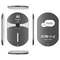 F8pro AI magnetische Bluetooth-vertaler met 138 talen - Zwart