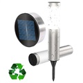 FDTwelve Waterbestendige LED Solar Tuinlamp - 56.5cm - Zilver