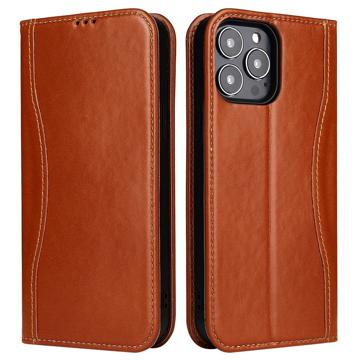 Fierre Shann iPhone 14 Pro Wallet Leren Hoesje