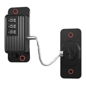 FQ10 No-Drill kinderslot met wachtwoord en sleutel - Zwart