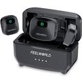 Feelworld LM1 draadloze lavaliermicrofoon met 2 zenders - zwart