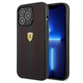 Ferrari On Track Perforated iPhone 14 Pro Cover - Rood / Zwart