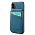 iPhone 11 Fierre Shann Bekleed Hybrid Case met Kaarthouder en Standaard