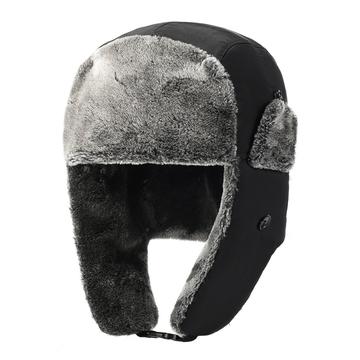Met fleece gevoerde dikke wintervalmuts - Zwart
