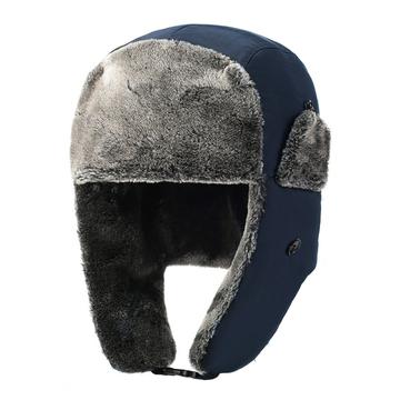 Met fleece gevoerde dikke wintervalmuts - marineblauw