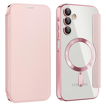 Samsung Galaxy A15 Flip hoesje met kaartsleuf - MagSafe compatibel - Roze
