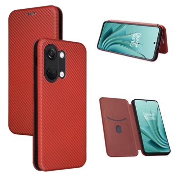 OnePlus Ace 2V/Nord 3 Flip Hoesje - Koolstofvezel