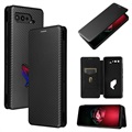 Asus ROG Phone 5 Flip Cover - Koolstofvezel - Zwart