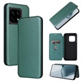 OnePlus 10 Pro Flip Cover - Koolstofvezel - Groen