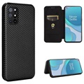 OnePlus 8T Flip Cover - Koolstofvezel - Zwart