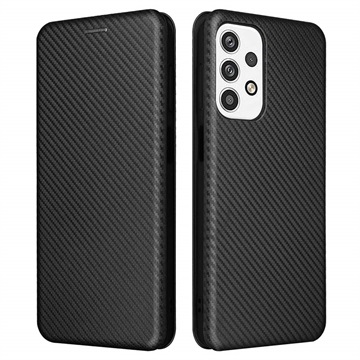 Samsung Galaxy A23 Flip Cover - Koolstofvezel - Zwart