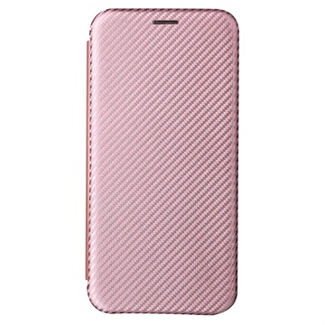 Samsung Galaxy S22+ 5G Flip Cover - Koolstofvezel - Rose Gold