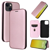 iPhone 15 Plus Flip Hoesje - Koolstofvezel