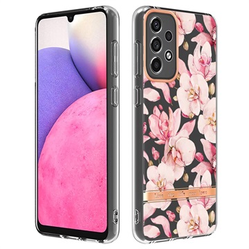 Flower Series Samsung Galaxy A33 5G TPU Hoesje - Roze Gardenia