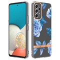 Flower Series Samsung Galaxy A53 5G TPU Hoesje - Blauwe Pioen