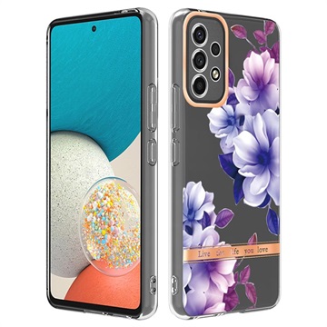 Flower Series Samsung Galaxy A53 5G TPU Hoesje - Paarse Begonia