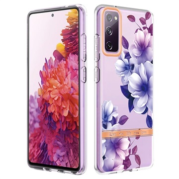 Flower Series Samsung Galaxy S20 FE TPU Hoesje - Paarse Begonia