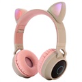 Opvouwbare Bluetooth Kattenoor Kinderen Kopfhörer - Khaki