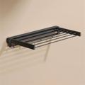 Foldable Wall-Mounted Clothes Drying Rack (Open-Box Satisfactory) - Black