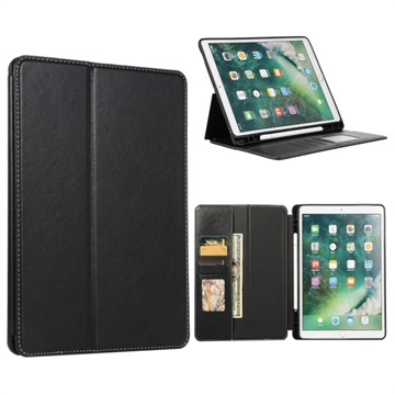 iPad 10.2 2019/2020/2021 Folio Case met Kaarthouder - Zwart