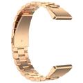 Garmin QuickFit 26mm / Garmin Fenix 7X / 7X Pro / 6X Roestvrij Staal Bandje 3 Kralen Horlogebandje - Roségoud