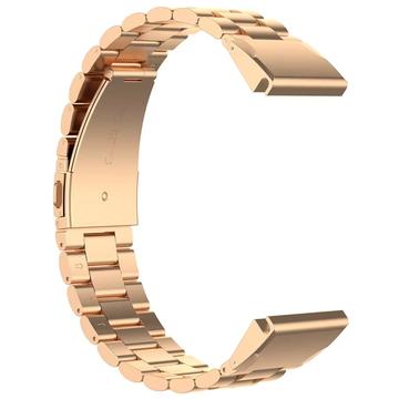 Garmin QuickFit 26mm / Garmin Fenix 7X / 7X Pro / 6X Roestvrij Staal Bandje 3 Kralen Horlogebandje - Roségoud