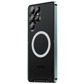 Gegalvaniseerd Magnetisch Samsung Galaxy S23 Ultra 5G Hybride Hoesje - Groen
