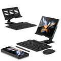 For Samsung Galaxy Z Fold4 5G / Fold3 5G / Fold2 5G / Fold 5G Keyboard Magnetic Folding Stand with Mouse Stylus Pen - Black