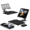 For Samsung Galaxy Z Fold4 5G / Fold3 5G / Fold2 5G / Fold 5G Keyboard Magnetic Folding Stand with Mouse Stylus Pen - Grey