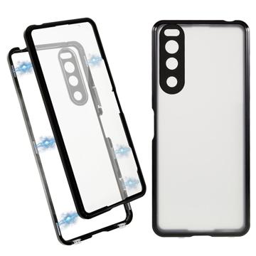 Sony Xperia 5 IV Magnetisch Cover met Gehard Glas Achterkant