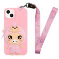 Cartoon Design iPhone 14 Plus TPU Hoesje met Ritssluiting