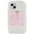 Plush Heart iPhone 14 Plus TPU Hoesje - Wit