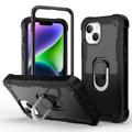 3-in-1 Schokbestendig iPhone 14 Plus Hybride Hoesje - Zwart