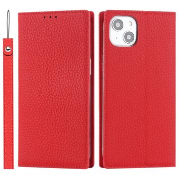 iPhone 14 Wallet Leren Hoesje met RFID - Rood