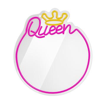 Forever Light Spiegel Neon LED Licht - Koningin