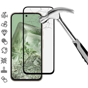Google Pixel 8a Full Cover Glazen Screenprotector - Zwarte Rand