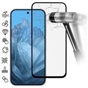 Google Pixel 9/9 Pro Full Cover Glazen Screenprotector - Zwarte Rand