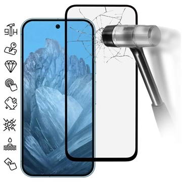 Google Pixel 9/9 Pro Full Cover Glazen Screenprotector - Zwarte Rand