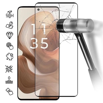 Motorola Edge 50 Full Cover Glazen Screenprotector - Zwarte Rand