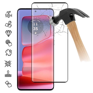 Motorola Edge 50 Pro/50 Ultra/50 Fusion Full Cover Glazen Screenprotector - Zwarte Rand