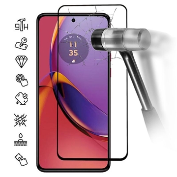 Motorola Moto G84 Full Cover Glazen Screenprotector - Zwarte Rand