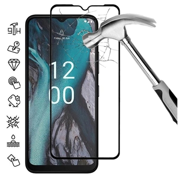 Nokia C22 Full Cover Glazen Screenprotector - Zwarte Rand