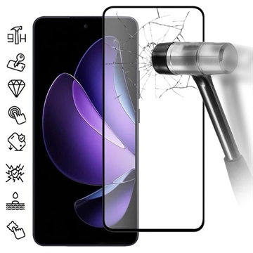 Oppo Reno13 F Full Cover Glazen Screenprotector - Zwarte Rand