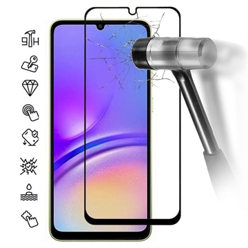 Samsung Galaxy A05 Full Cover Glazen Screenprotector - Zwarte Rand