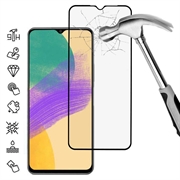 Samsung Galaxy A08 Volledige Dekking Glazen Screenprotector - 9H - Zwarte rand