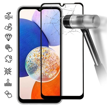 Samsung Galaxy A15 Full Cover Glazen Screenprotector - Zwarte Rand