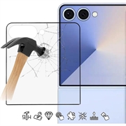 Samsung Galaxy Z Flip8 Volledige Dekking Glazen Screenprotector - 9H - Zwarte rand